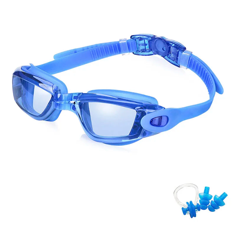 Swimming Goggles for Men & Women – Anti-Fog UV Protection, Waterproof, Adjustable Silicone Swim Goggles for Adults & Kids